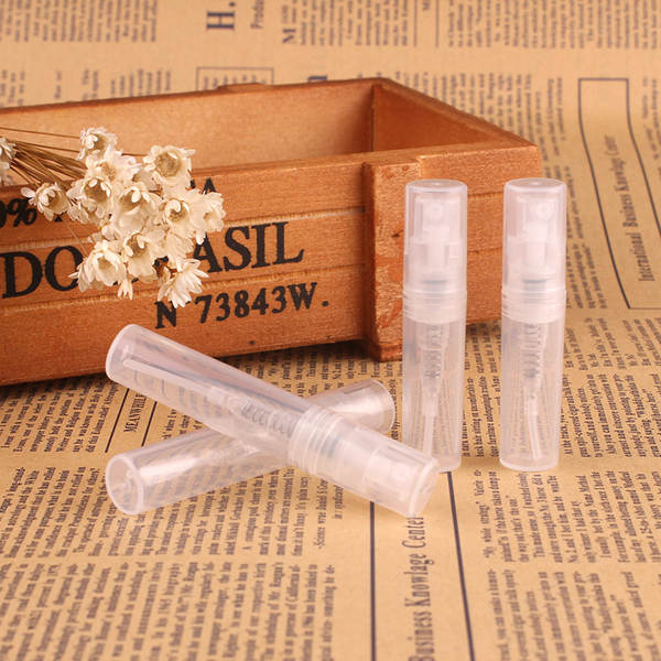 1ML2ML3ML5ml Caderno perfume caneta garrafa de perfume garrafa de pulverização de plástico garrafa de dispersão de prova de perfume pequeno