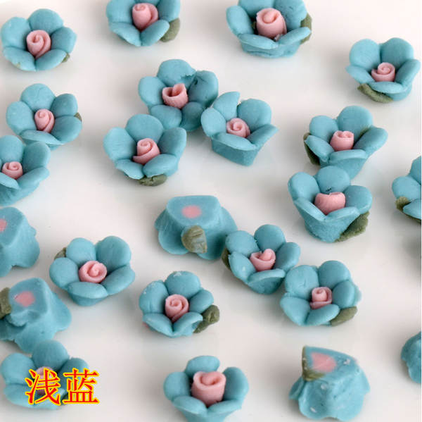3/5/6/8/10/12/15mm 5 folhas flores cerâmicas DIY acessórios de beleza móvel