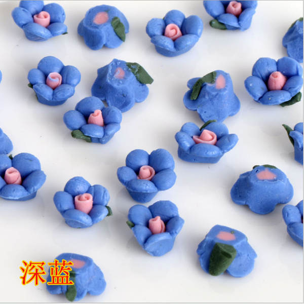 3/5/6/8/10/12/15mm 5 folhas flores cerâmicas DIY acessórios de beleza móvel