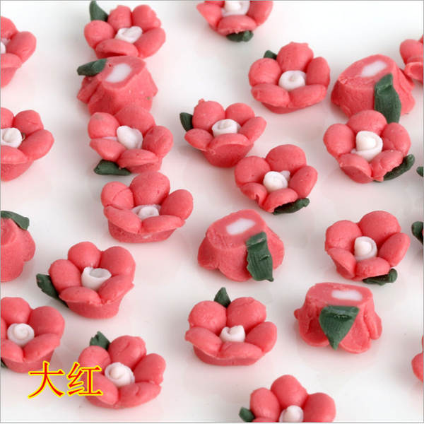 3/5/6/8/10/12/15mm 5 folhas flores cerâmicas DIY acessórios de beleza móvel