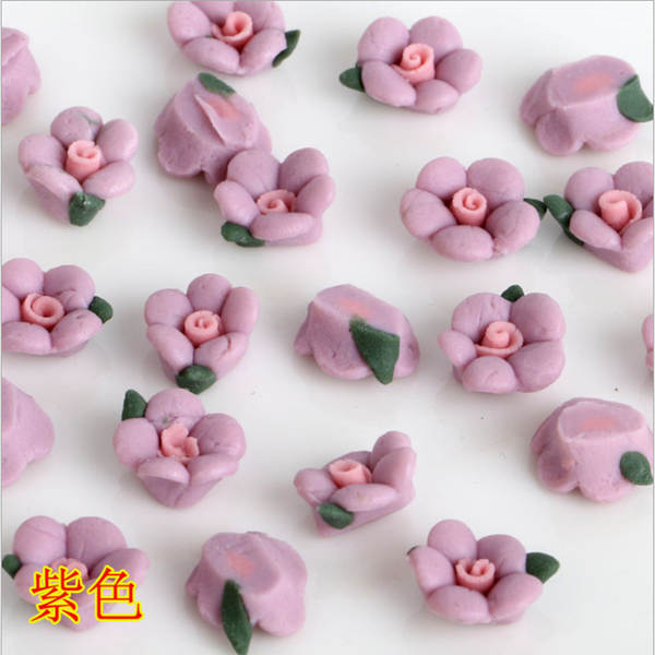 3/5/6/8/10/12/15mm 5 folhas flores cerâmicas DIY acessórios de beleza móvel