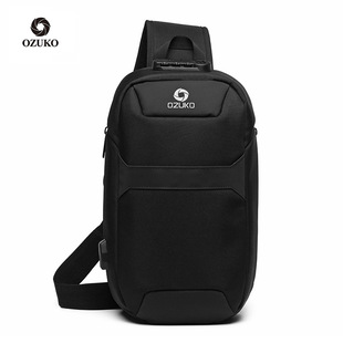 OZUKO Saco de peito masculino sensível à inclinação avançado Saco de esporte à prova d'água Multifuncional para viagens e saídas