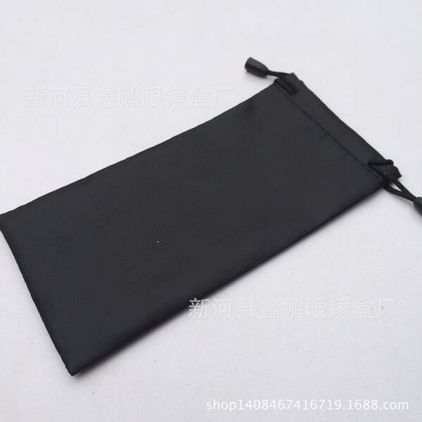 Novo logo impresso bolsa de óculos de sol de cor preta bolsa de celular fabricante atacado bolsa de óculos
