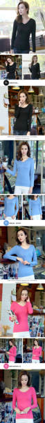 Camiseta feminina longa manga