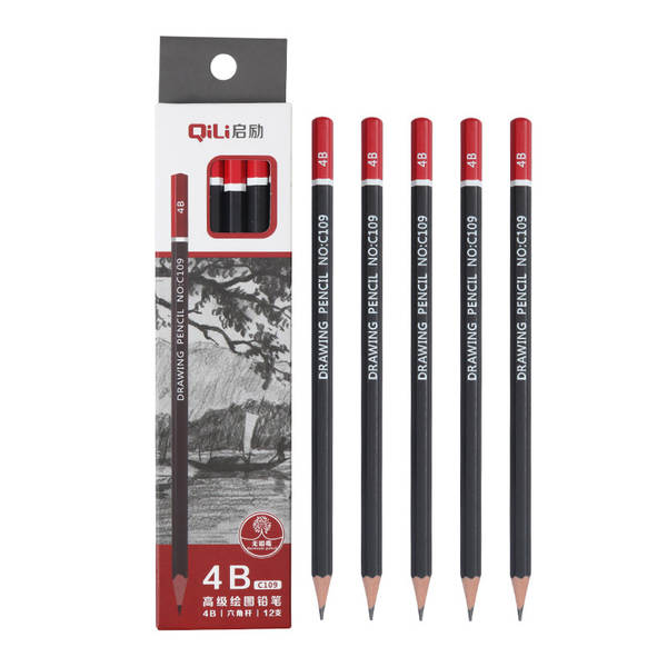 Desenho de lápis de arte 2B lápis 2b uma caixa estudante pintura 2h-14b desenho de madeira de madeira rápida de escrita de lápis kit atacado