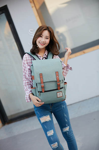 Novo modelo de comércio exterior usb personalidade vintage homens e mulheres veludo exterior grande mochila de viagem mochila de ombros de moda atacado um