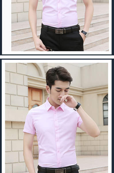T-shirt masculino profissional nova camisa masculina de pulseira curta camisa branca de negócios camisa masculina fábrica vácuo anúncio atacado