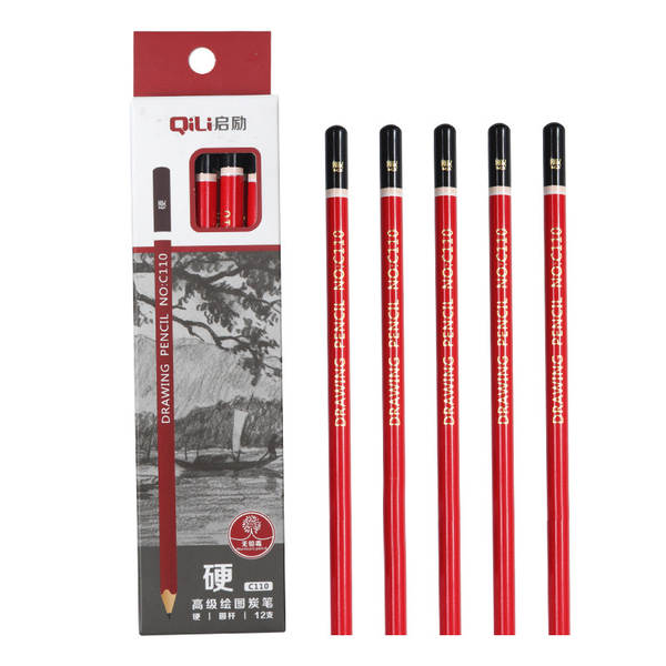 Desenho de lápis de arte 2B lápis 2b uma caixa estudante pintura 2h-14b desenho de madeira de madeira rápida de escrita de lápis kit atacado