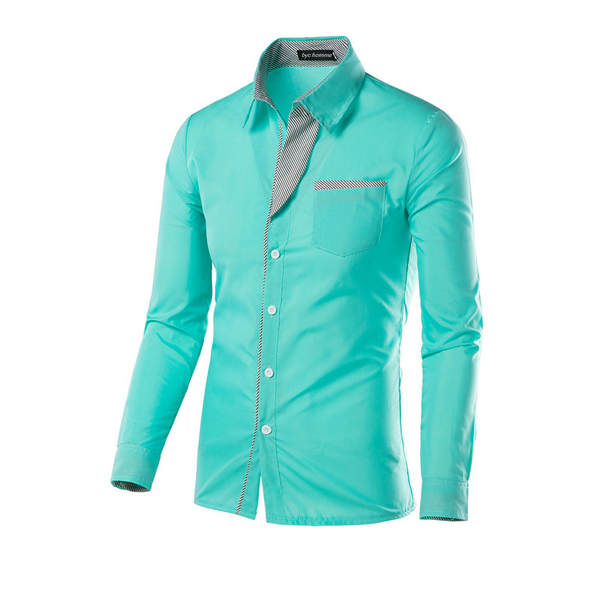 Venda rápida EBAY T-shirts de moda T-shirts de cor masculina T-shirts de mão longa para homens Novas