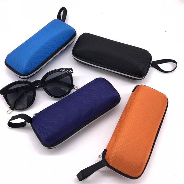 Novo logo impresso bolsa de óculos de sol de cor preta bolsa de celular fabricante atacado bolsa de óculos