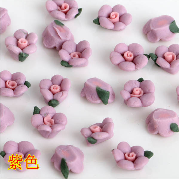 3/5/6/8/10/12/15mm 5 folhas flores cerâmicas DIY acessórios de beleza móvel