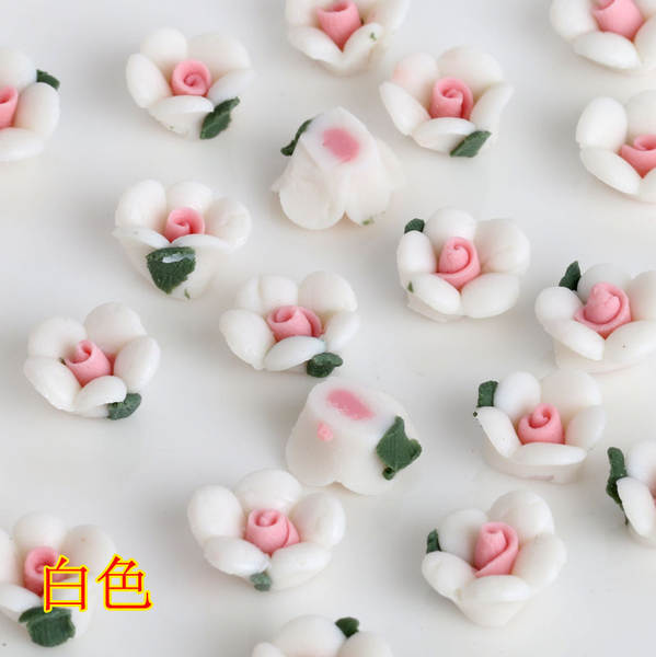 3/5/6/8/10/12/15mm 5 folhas flores cerâmicas DIY acessórios de beleza móvel