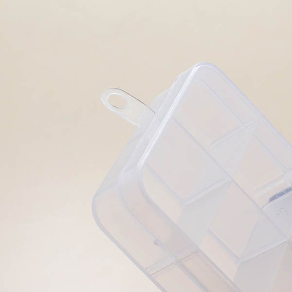 Mini 10 gramas de plástico transparente para desmontar orelhas Diversas classificações de componentes para organizar a caixa de maquiagem
