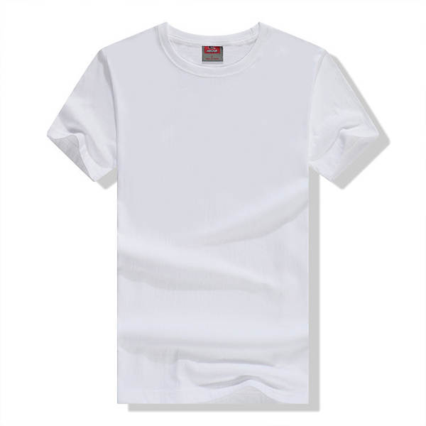 T-shirt de algodão puro personalizado impressão LOGO corda redonda calça curta roupa de trabalho t-shirt cultural branca Euro-americano T-shirt personalizado