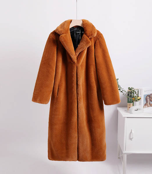 2023 Venda rápida de casacos de couro aumentado tamanho grande tamanho de roupas femininas como casacos de couro de coelho para manter o inverno quente