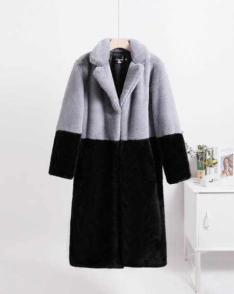 2023 Venda rápida de casacos de couro aumentado tamanho grande tamanho de roupas femininas como casacos de couro de coelho para manter o inverno quente