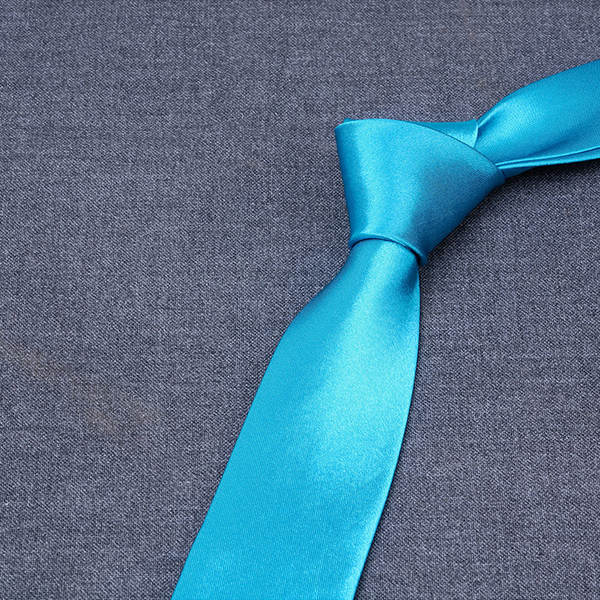 8cm Cravata de grupo Cravata de mão colorida Cravata azul pura masculina Cravata de casamento de negócios monocromática