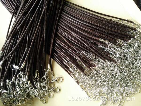 Cordão de Couro Preto para Colar