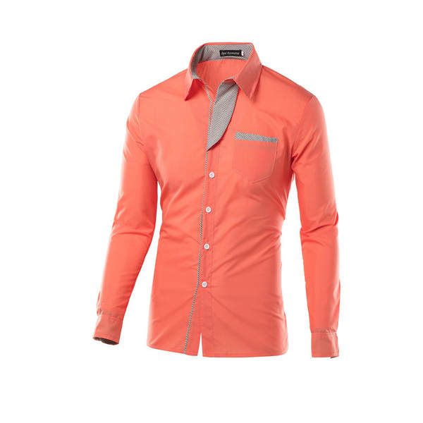 Venda rápida EBAY T-shirts de moda T-shirts de cor masculina T-shirts de mão longa para homens Novas