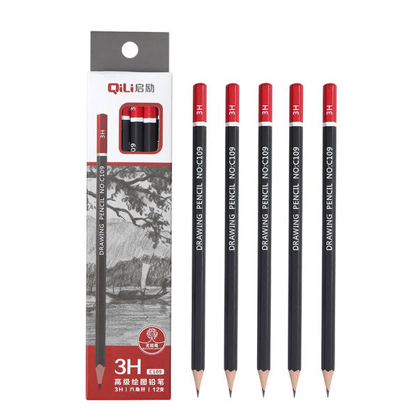 Desenho de lápis de arte 2B lápis 2b uma caixa estudante pintura 2h-14b desenho de madeira de madeira rápida de escrita de lápis kit atacado