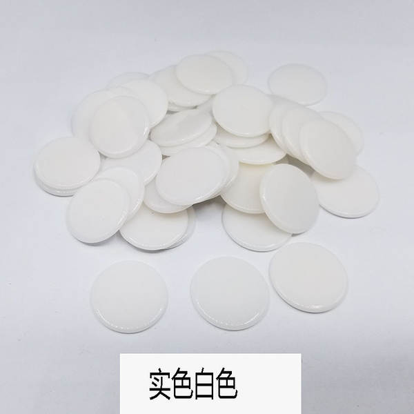 19mm acessórios de codificação de plástico de cor transparente jogo de bingo de moeda de conta de jóias dupla placa de adesivos de pequeno círculo