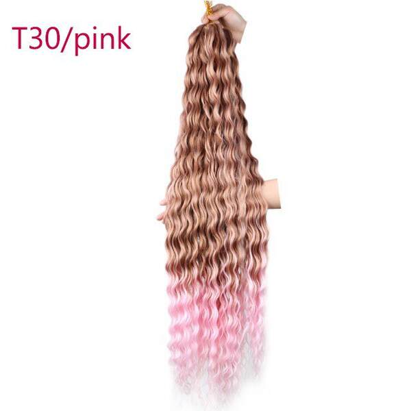 32inch Deep Wave Bulk Hair Fibra de cabelo de alta temperatura