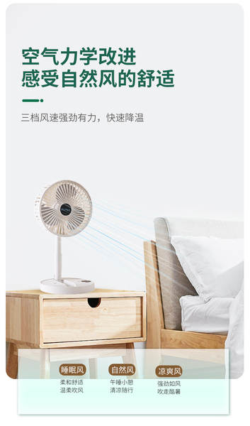 Ventilador elétrico dobrável Escritório silencioso Escritório USB Tríplice Atividade Caixa de Presentes Companheira