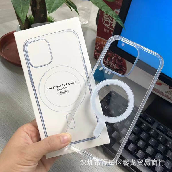 Para iPhone 16 15 Pro Apple 15 14 Pro Max magsafe casca magnética transparente 7