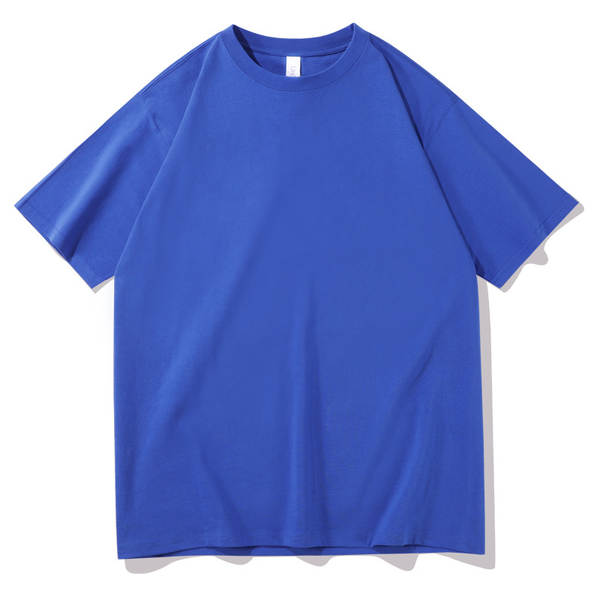 T-shirt de algodão puro para homens de peso pesado de 230 g de pulso diário para homens de pulso curto