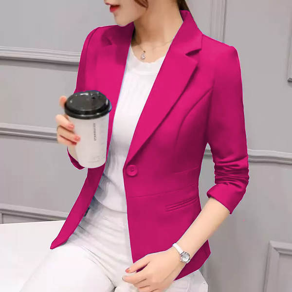 2025 Primavera Outono Novo Modelo Profissional Vestido Ocidental Largas Mãos Correntes Correntes Correntes Correntes Correntes Correntes Pequenas Casacos Correntes