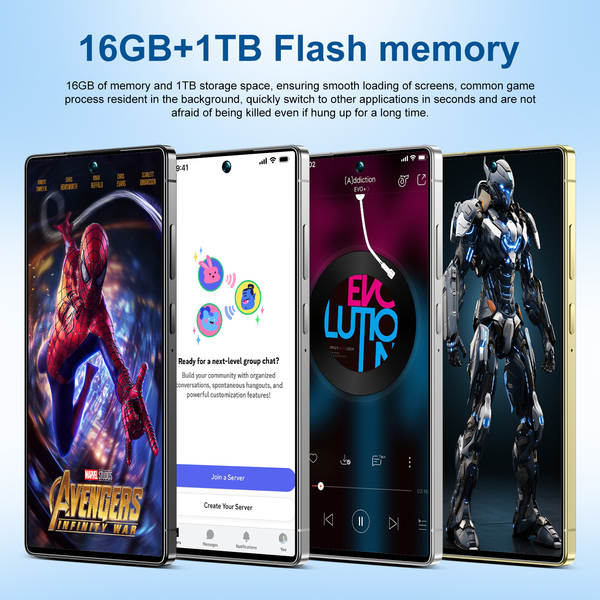 S25 Ultra Transfronteiriço Mobile Global Versão Real 4G Rede Perforada ecrã de 7,3 polegadas Introduzido 3+16g