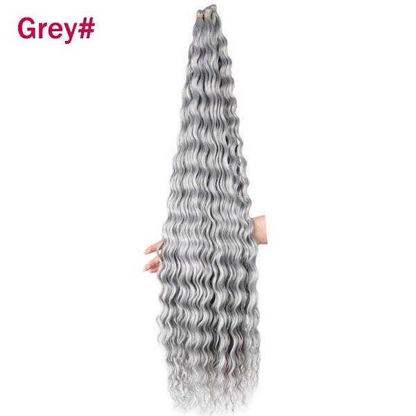 32inch Deep Wave Bulk Hair Fibra de cabelo de alta temperatura