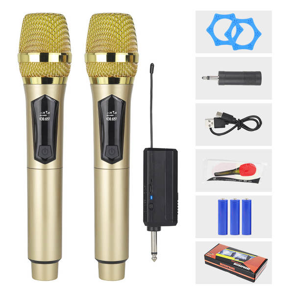 Carregador de microfone sem fio para duas casas de cartão de som KTV palco de transmissão ao vivo K-Song V-Song profissional portátil
