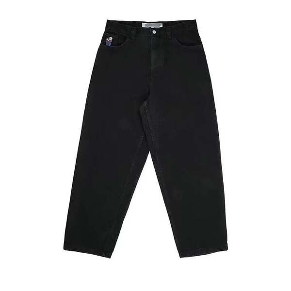 Transfronteiras JNCO Y2K Loose jeans masculino padrão hip-hop rua home homem calças largas