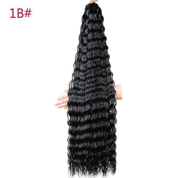 32inch Deep Wave Bulk Hair Fibra de cabelo de alta temperatura