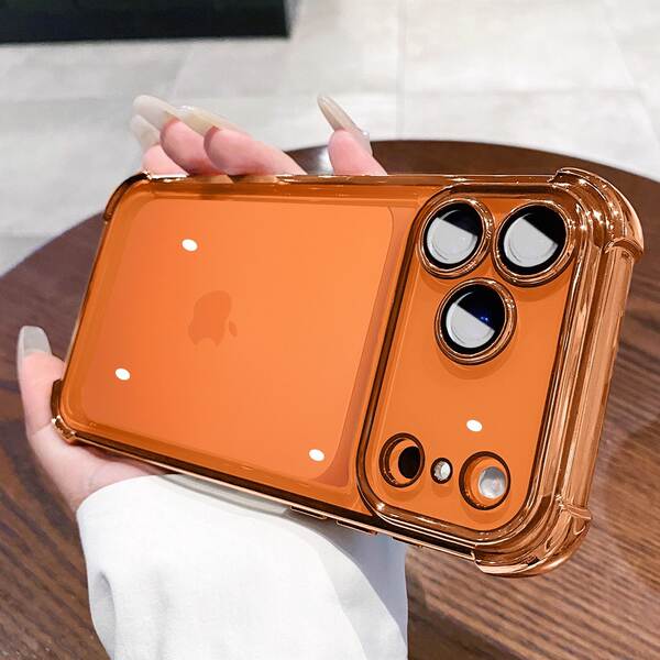 Aplicável ao iPhone 18 PROMAX Caixinha de ar translúcida TPU Caixinha de proteção total de Apple 15