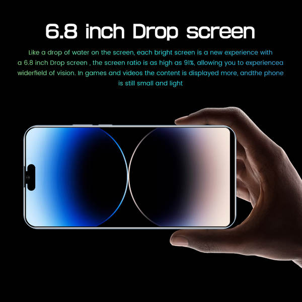 Transfronteiriço I14 ProMax Smartphone 7.3 polegadas grande ecrã Android celular de origem fábrica de baixo preço TK substituível