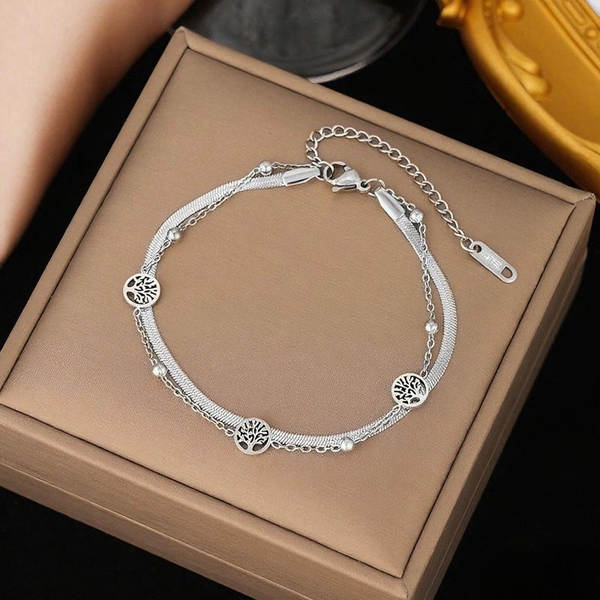Lanche de aço transfronteiriço de Dongguan não cai de cor novo modelo japonês coreano acessório lanche mulher 18k ouro moda leve e luxuosa sensação de luxo