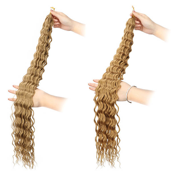 32inch Deep Wave Bulk Hair Fibra de cabelo de alta temperatura