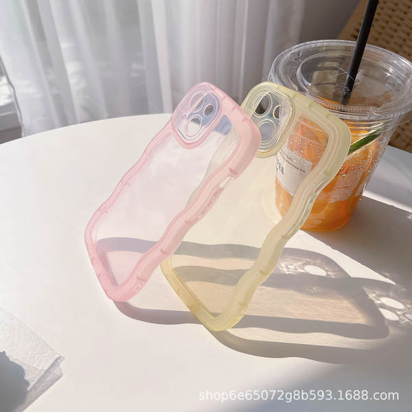 Aplicável Samsung S25Ultra Capa do celular S24 Protector S23 A35/A15 Faixa de onda A55 transparente