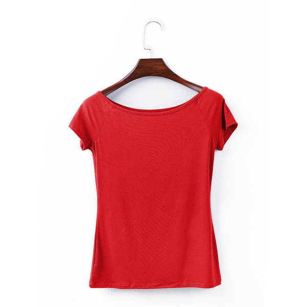 T-shirt feminino de pulso curto para o verão T-shirt feminino K242A