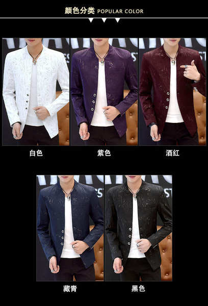 Vestido de primavera outono masculino 661 West White Black Red Tibetan Blue Purple