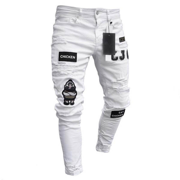Jeans masculinoswisheBay Pequenos Pés Quente Venda de Calças masculinasJeans 4X Bandeira Transfronteiriça LS