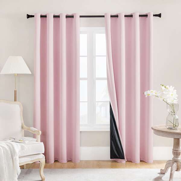 Cortinas de comércio exterior transfronteiriças de tela de tecido da Ásia do Sul totalmente cobertas Amazon temu explosão impermeável cortinas de isolamento puro acabado