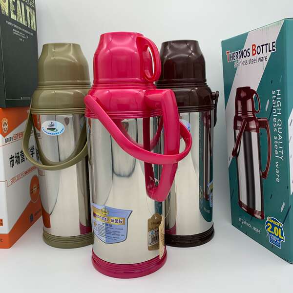 Botão de aquecimento de garrafa de água quente de casa de aço inoxidável 2L Botão de aquecimento de garrafa de água de escritório