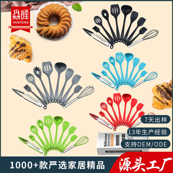 Conjunto de 10 Utensílios de Silício para Cozinha