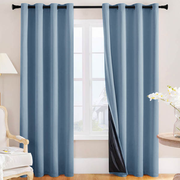 Cortinas de comércio exterior transfronteiriças de tela de tecido da Ásia do Sul totalmente cobertas Amazon temu explosão impermeável cortinas de isolamento puro acabado
