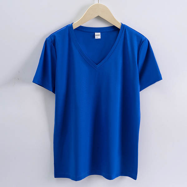 Camiseta feminina de algodão curta
