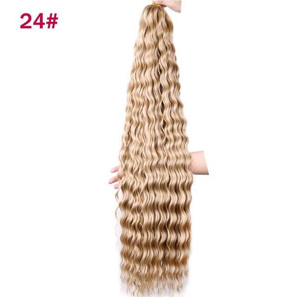 32inch Deep Wave Bulk Hair Fibra de cabelo de alta temperatura