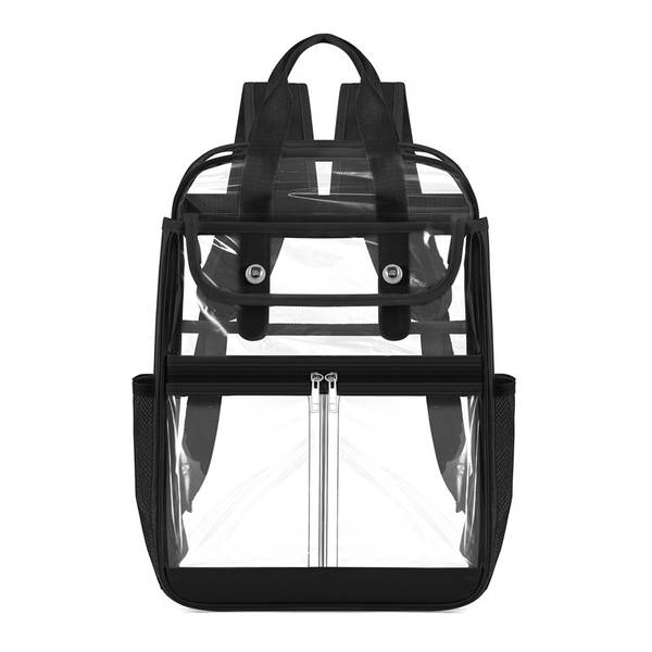 Amazon Transboundary Supply Transparente backpack pvc duplo ombro saco pvc saco grande capacidade saco estudante